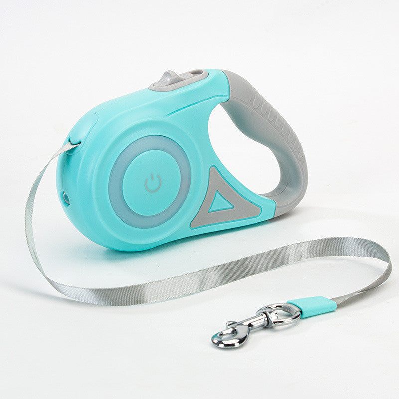Light the Way & Walk with Confidence: Retractable Leash &  LED Collar Combo