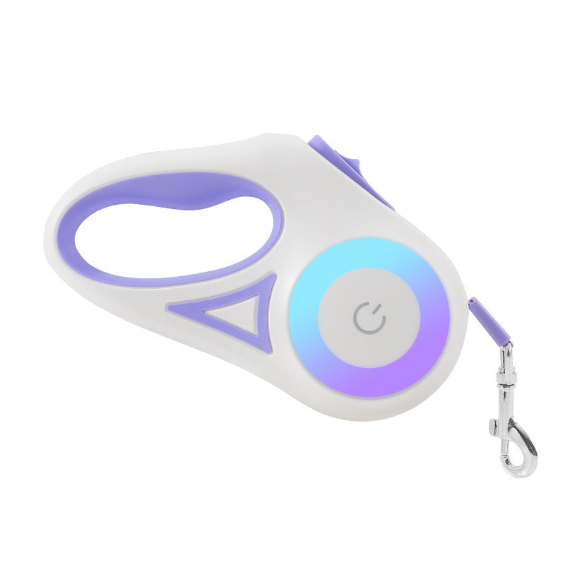 Light the Way & Walk with Confidence: Retractable Leash &  LED Collar Combo