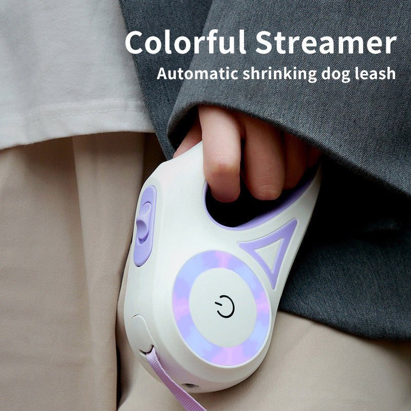 Light the Way & Walk with Confidence: Retractable Leash &  LED Collar Combo